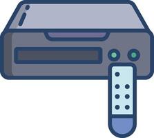Disc player linear color illustration vector
