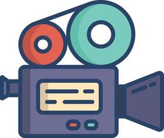 camera linear color illustration vector