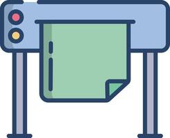 Cutter linear color illustration vector