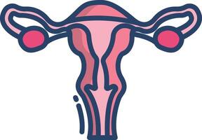Reproductive system linear color illustration vector