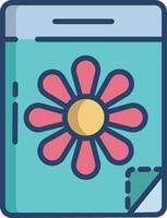brochure linear color illustration vector