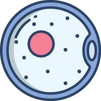ovum linear color illustration vector