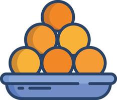 Laddu linear color illustration vector