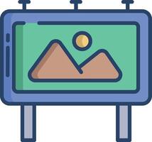 Billboard linear color illustration vector
