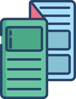 Box linear color illustration vector