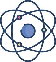 Molecule linear color illustration vector