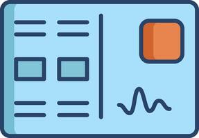 Portable Printer linear color illustration vector