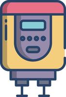 Boiler linear color illustration vector