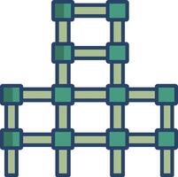 jungle gym linear color illustration vector