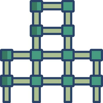 jungle gym linear color illustration