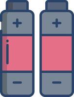 battery linear color illustration vector