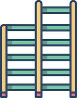 ladder linear color illustration vector
