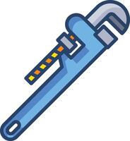 Spud Wrench linear color illustration vector
