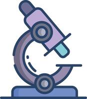 Microscope linear color illustration vector