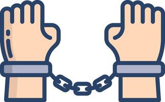 Arrest linear color illustration vector