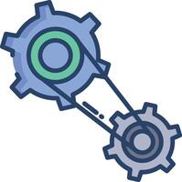 Mechanism linear color illustration vector