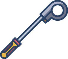 Pipe Threader linear color illustration vector