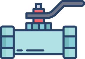 Water Control linear color illustration vector