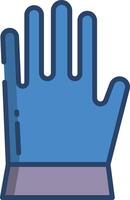 Gloves linear color illustration vector