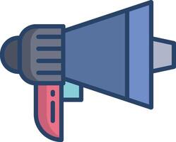 Megaphone linear color illustration vector