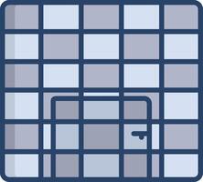 Pet Shulter linear color illustration vector