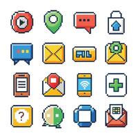 Contact Us icon set collection for websites and mobile applications vector