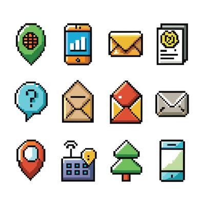 Contact Us icon set collection for websites and mobile applications