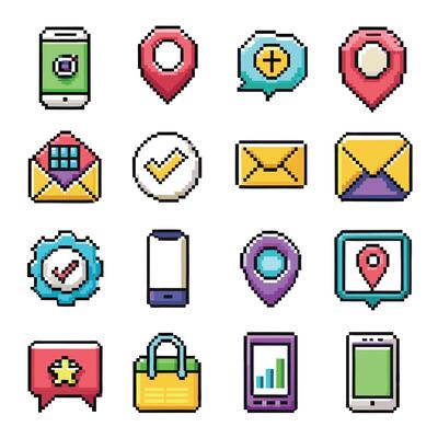 Contact Us icon set collection for websites and mobile applications