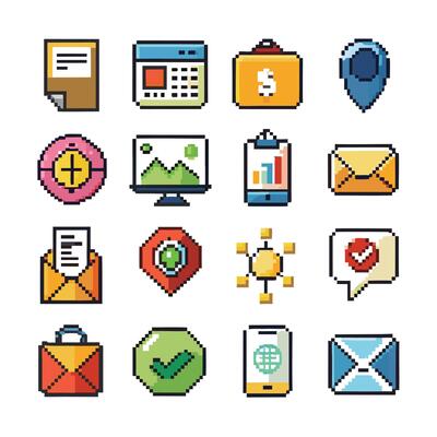 Contact Us icon set collection for websites and mobile applications