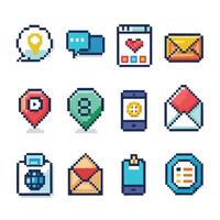 Contact Us icon set collection for websites and mobile applications vector
