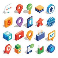 Contact Us icon set collection for websites and mobile applications vector
