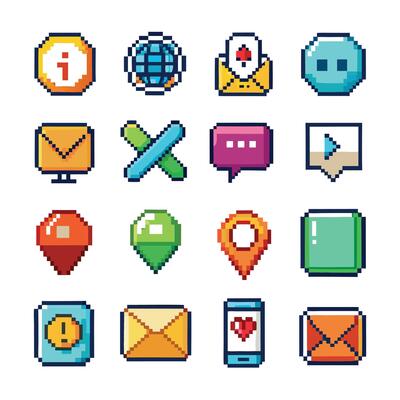 Contact Us icon set collection for websites and mobile applications