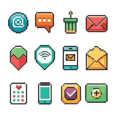 Contact Us icon set collection for websites and mobile applications
