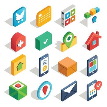 contacto nosotros icono conjunto colección para sitios web y móvil aplicaciones vector