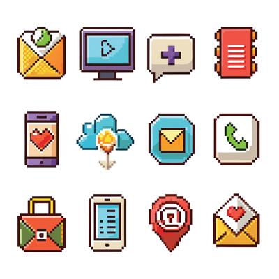 Contact Us icon set collection for websites and mobile applications