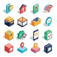 Contact Us icon set collection for websites and mobile applications vector