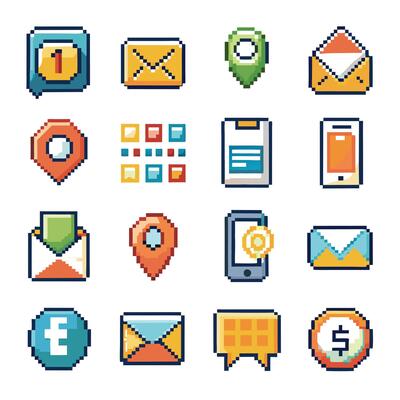 Contact Us icon set collection for websites and mobile applications