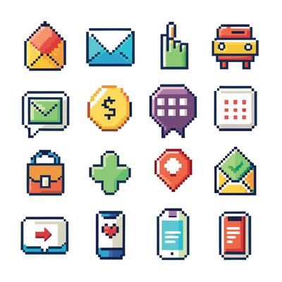 Contact Us icon set collection for websites and mobile applications