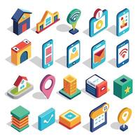 Contact Us icon set collection for websites and mobile applications vector