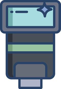 Flash device linear color illustration vector