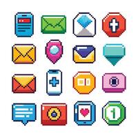 Contact Us icon set collection for websites and mobile applications vector