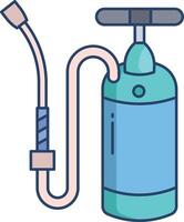 spray machine linear color illustration vector