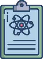 Physics notes linear color illustration vector