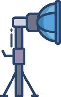 Umbrella linear color illustration vector