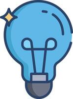 tungsten bulb linear color illustration vector