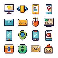 Contact Us icon set collection for websites and mobile applications vector