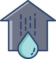 Home water linear color illustration vector
