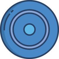 Frisbee linear color illustration vector