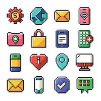 Contact Us icon set collection for websites and mobile applications vector