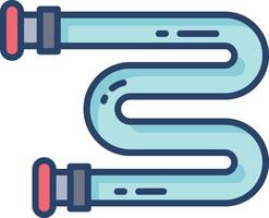 Pipes linear color illustration vector